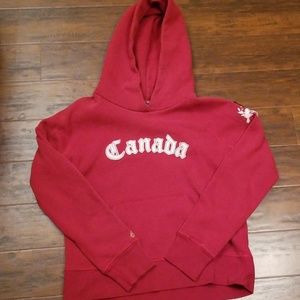 3/$25 Canada Roots hoodie red sweatshirt